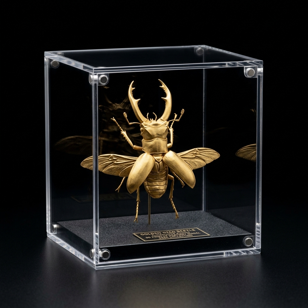 3D 黃金鬼鍬形蟲高仿真模型